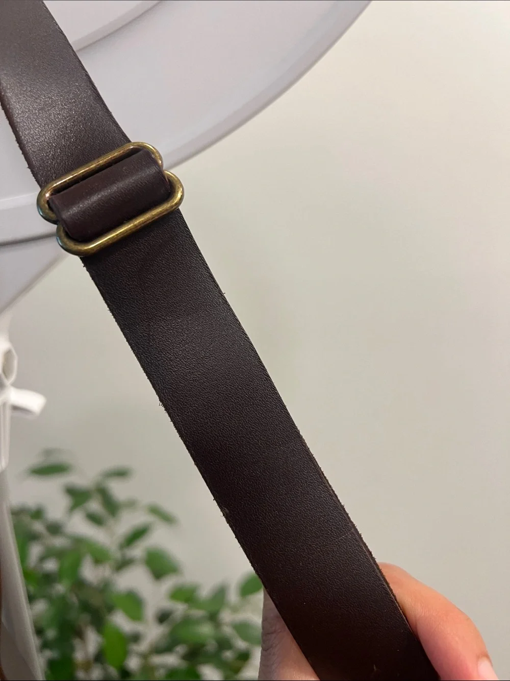 Jess Conti Metallic Brown Women’s Crossbody bag, leather straps